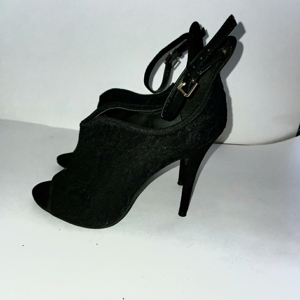 New Mix No. 6 Black Lace Heels